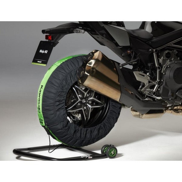 Kawasaki Tire warmer set Comp NMX (Black-Green)